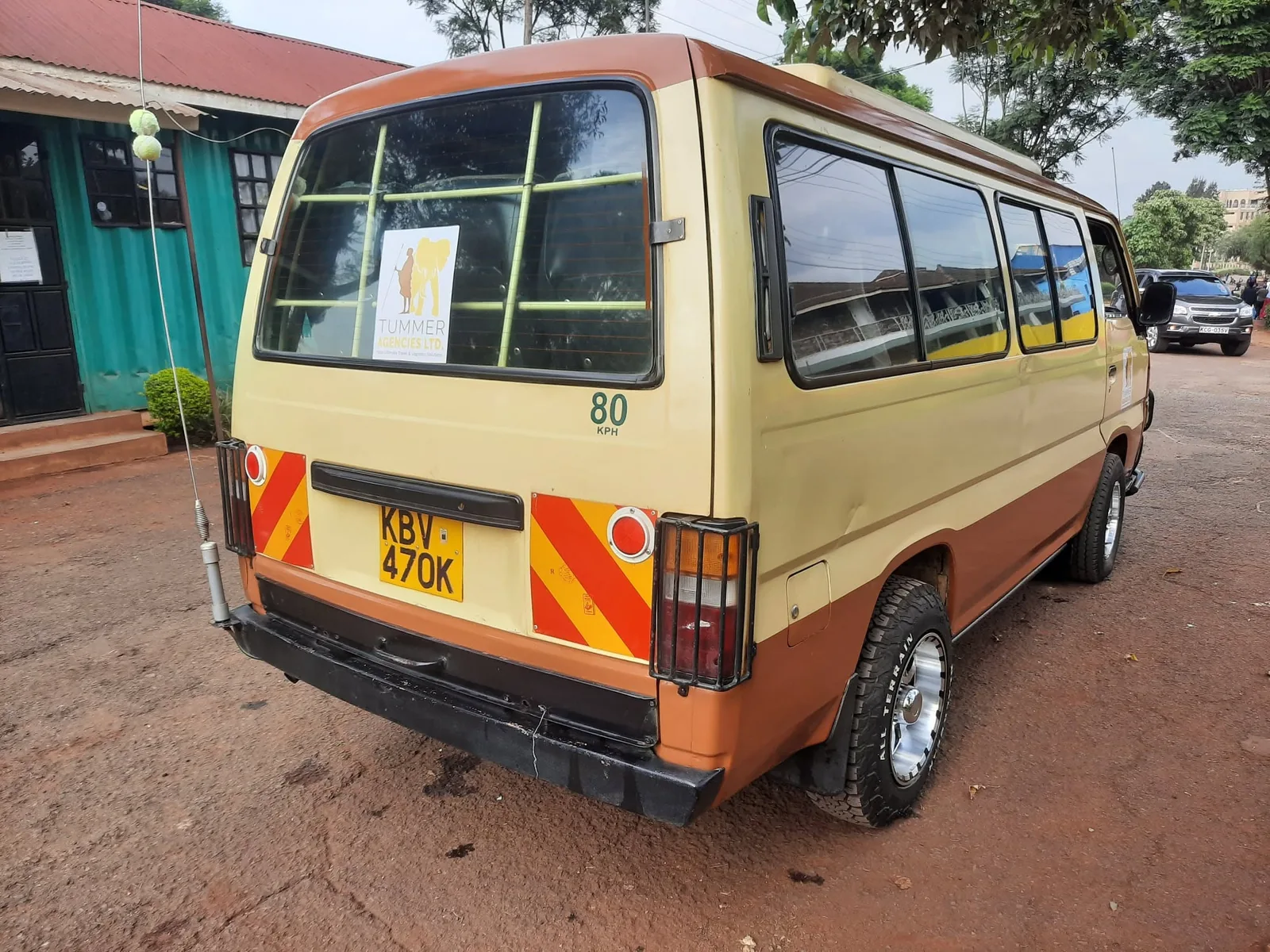 Tummer Agencies safari van, front three quarter view
